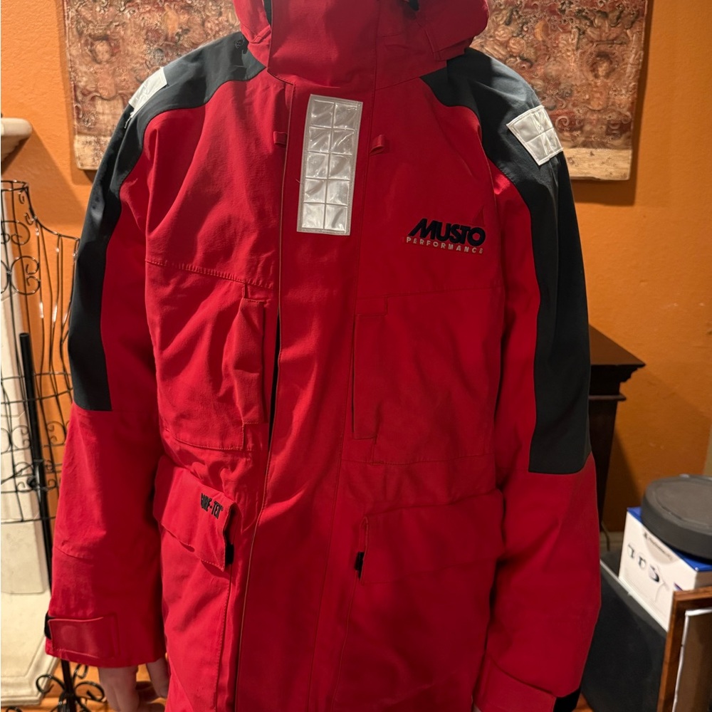 Musto Red Black Offshore MPX GoreTex Performance Jacket Large